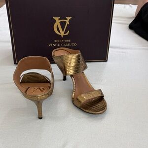 Vince Camuto Metallic Gold Heels